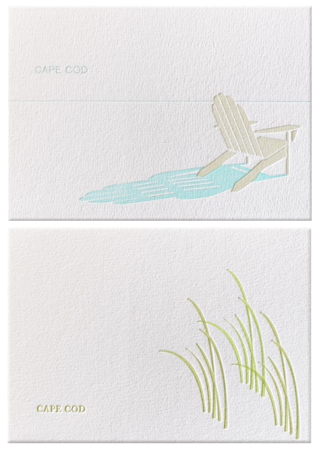 Cape Cod Letterpress note cards and postcards